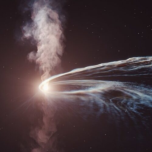 This black hole "burps" with Death Star energy