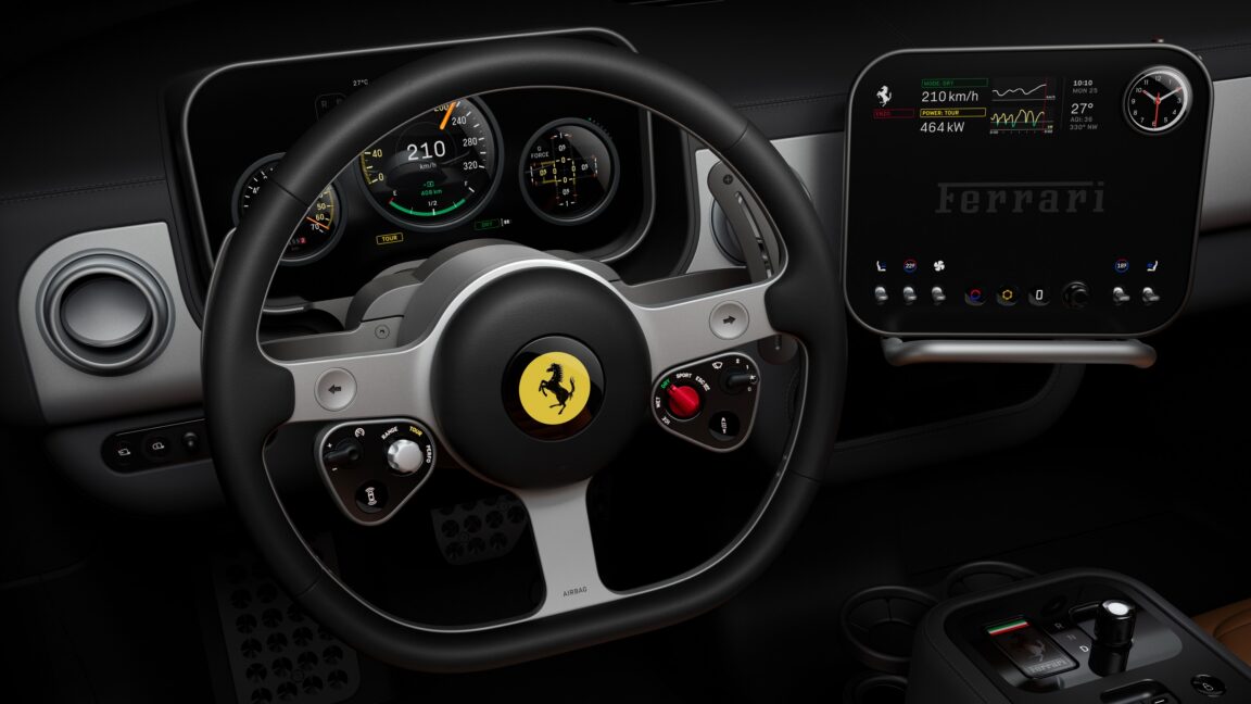 Ive and Newson bring old-school charm to Ferrari's first EV interior