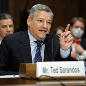 Netflix Co-CEO Ted Sarandos testifies before the Senate Judiciary Committee Subcommittee on Antitrust, Competition Policy, and Consumer Rights in the Dirksen Senate Office Building on February 03, 2026 in Washington, DC.