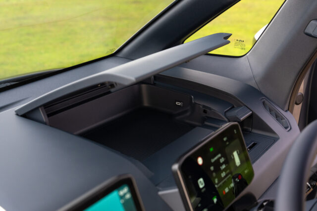 Kia pV5 storage cubby