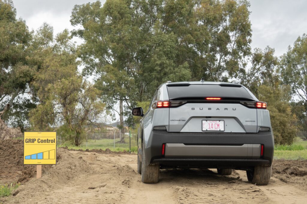The back of a Subaru Uncharted