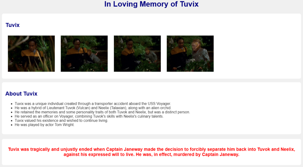 Tuvix fan site