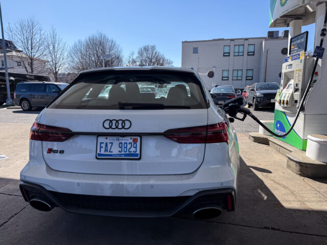 Audi RS6 refueling.