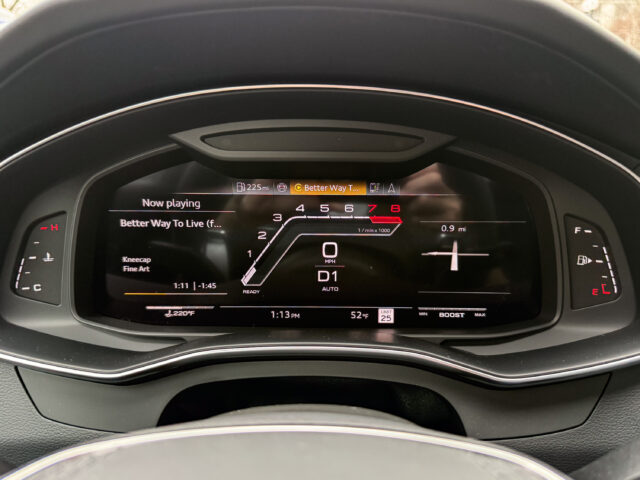Audi RS6 main instrument display