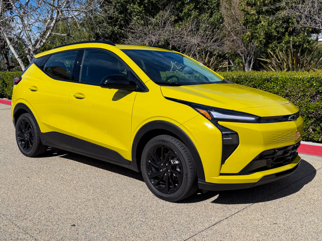 A yellow Chevrolet Bolt