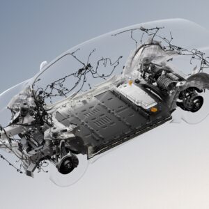 The wiring harness for Lucid's new SUV