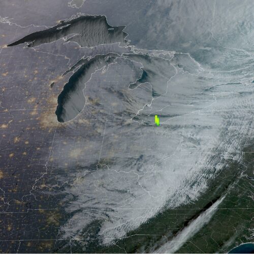 A large meteor is visible from much of Ohio and parts of neighboring states