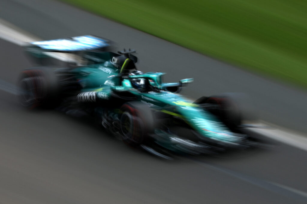 Aston Martin's Canadian driver Lance Stroll during the Formula One Australian Grand Prix at Melbourne's Albert Park Circuit on March 8, 2026. (Photo by Martin KEEP / AFP via Getty Images)