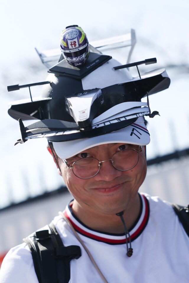 A fan before first practice ahead of the Formula 1 Japanese Grand Prix at Suzuka Circuit in Suzuka, Japan on March 27, 2026. (Photo by Jakub Porzycki/NurPhoto)