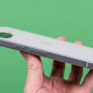 Pixel 10a in hand, back side