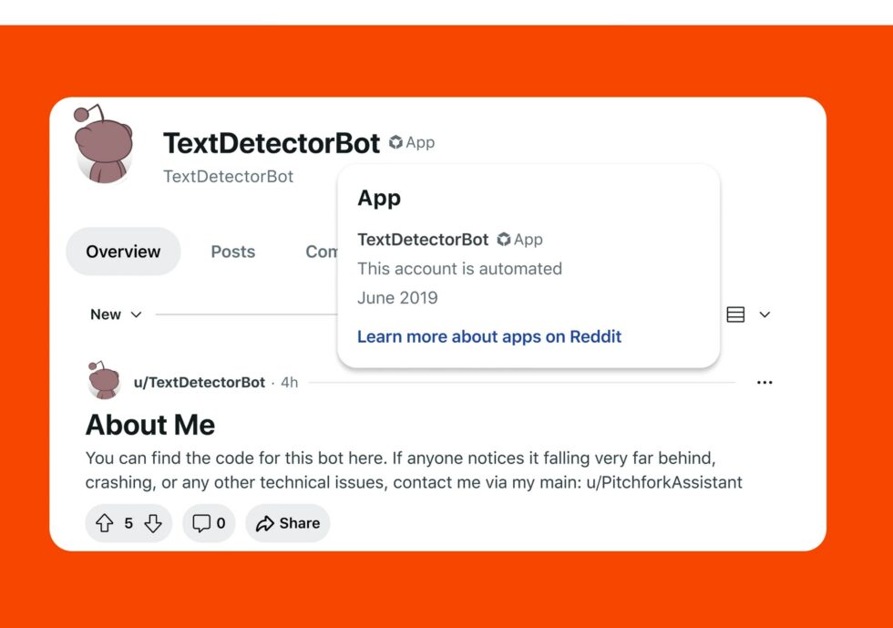 Reddit ประกาศสงครามบอทเตรียมบังคับยืนยันตัวตนหากพบพฤติกรรมน่าสงสัย 2 reddit-detected-bot-system