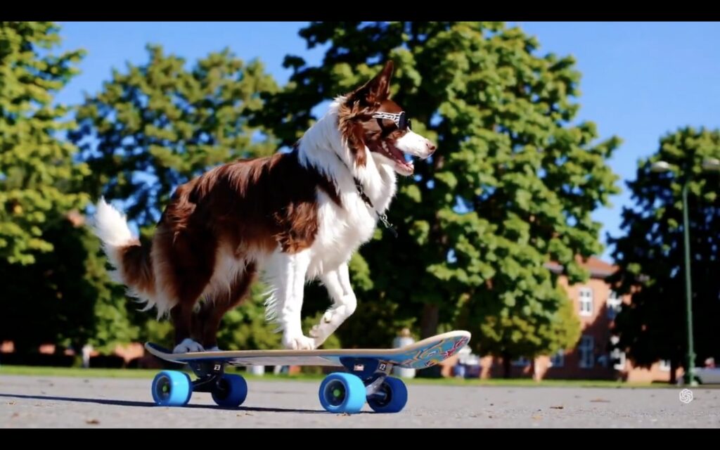 Generatywny obraz psa stworzony w Sora