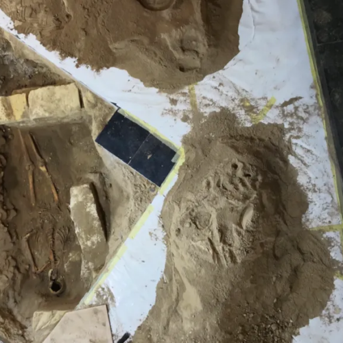 Damaged church floor may have revealed the grave of the fourth musketeer