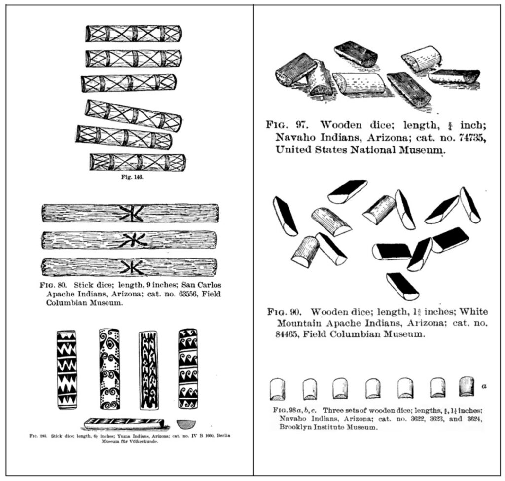 Types of plano-convex dice: (left) round stick dice; (right) wood dice.