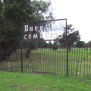 The side entrance located on 127th St. to Burr Oak Cemetery, near Alsip, Illinois.