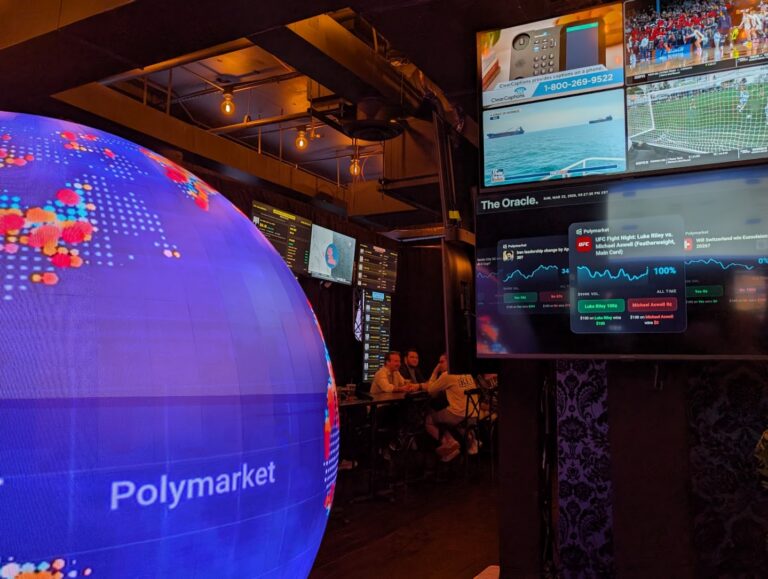 Data screens in the Polymarket bar