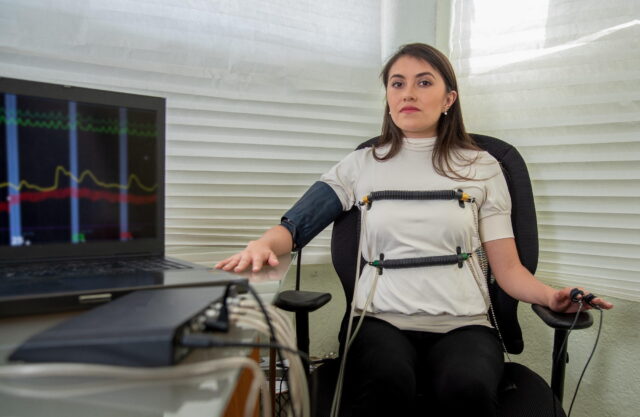 A polygraph test