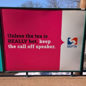 Photo of the SEPTA sign in question.