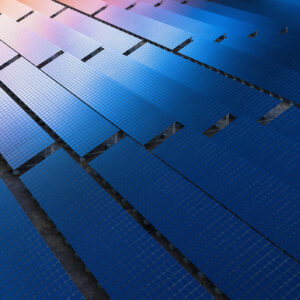 Image of large rows of solar panels.