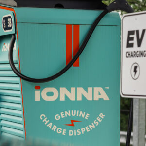 An IONNA-branded EV charger