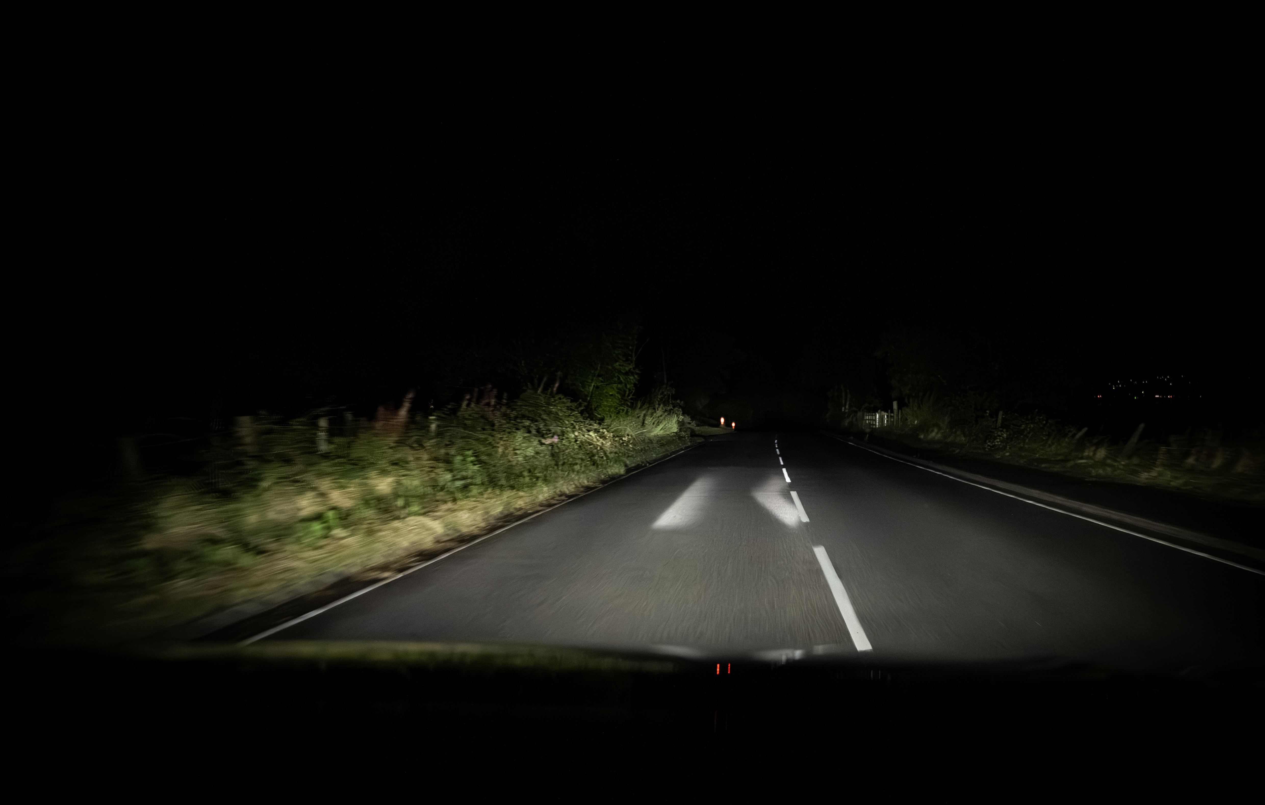 Digital Matrix LED headlights on the Audi Q3 with activated Orientation light