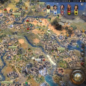 The map view in Civ 7