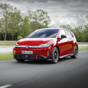 A VW ID. Polo GTI on the road