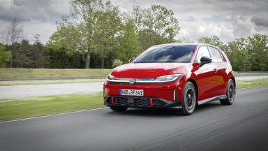 A VW ID. Polo GTI on the road