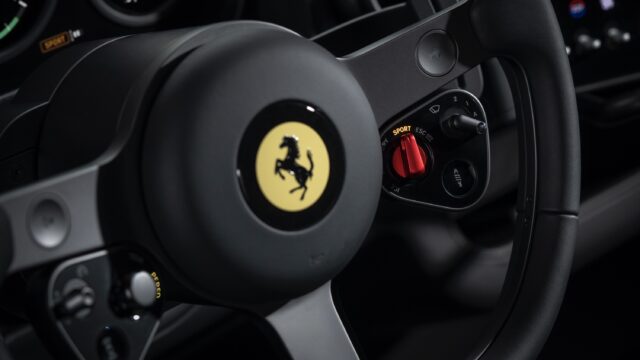 Ferrari Luce steering wheel detail