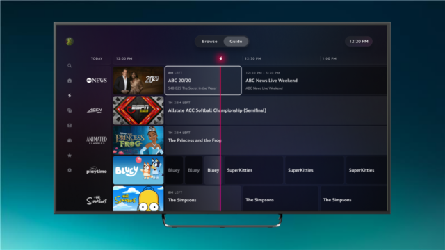 An example of Live Guide Disney plans to add to Disney +