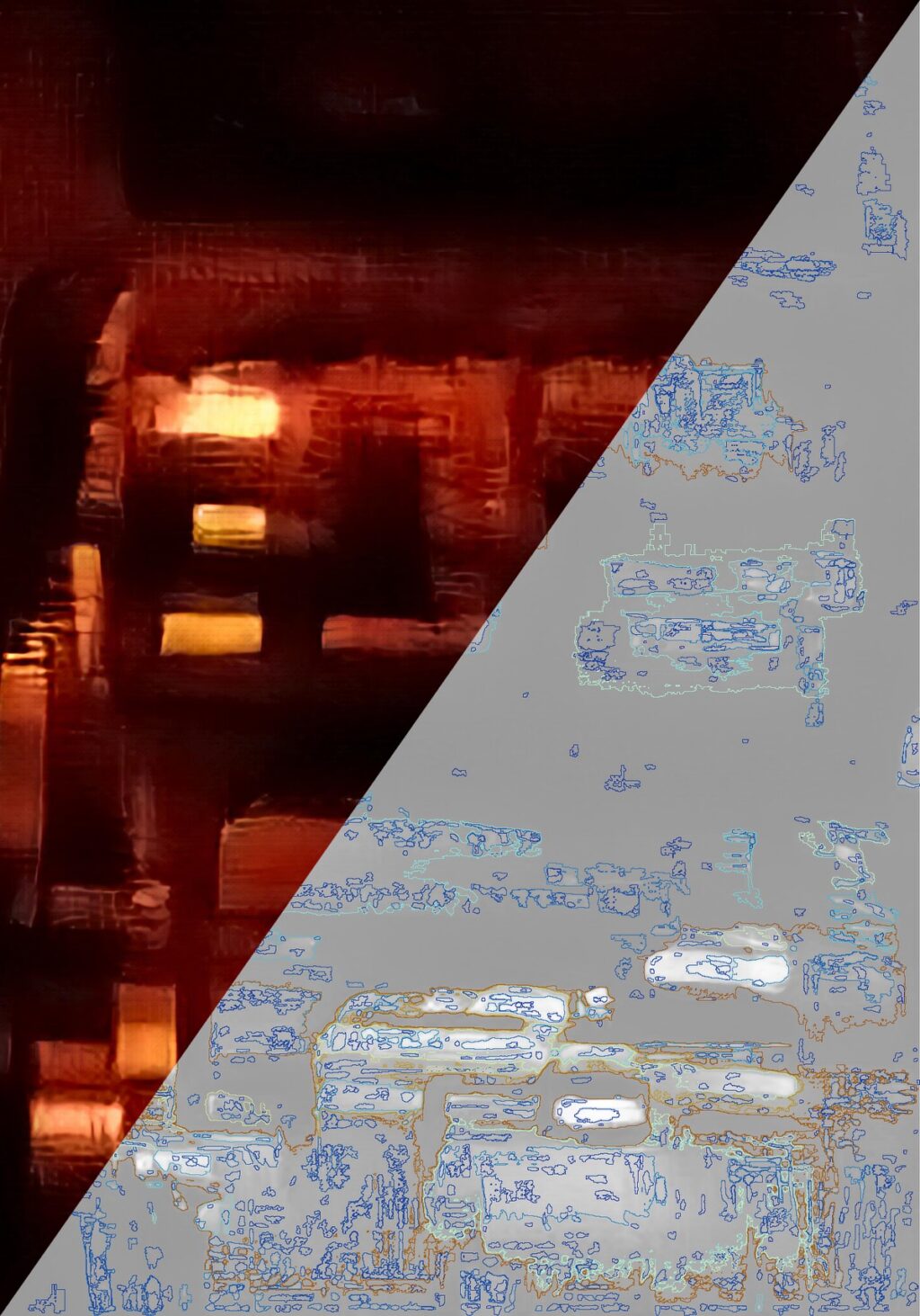 Transformation showing the decomposition of an image in terms of persistent homology cycles.
