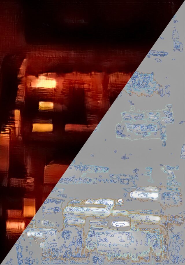 Transformation showing the decomposition of an image in terms of persistent homology cycles.
