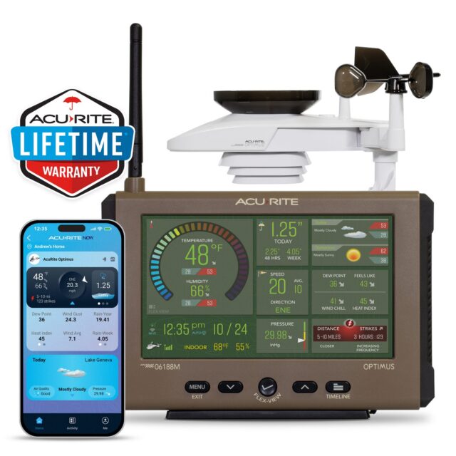 AcuRite weather station devices and mobile app interface