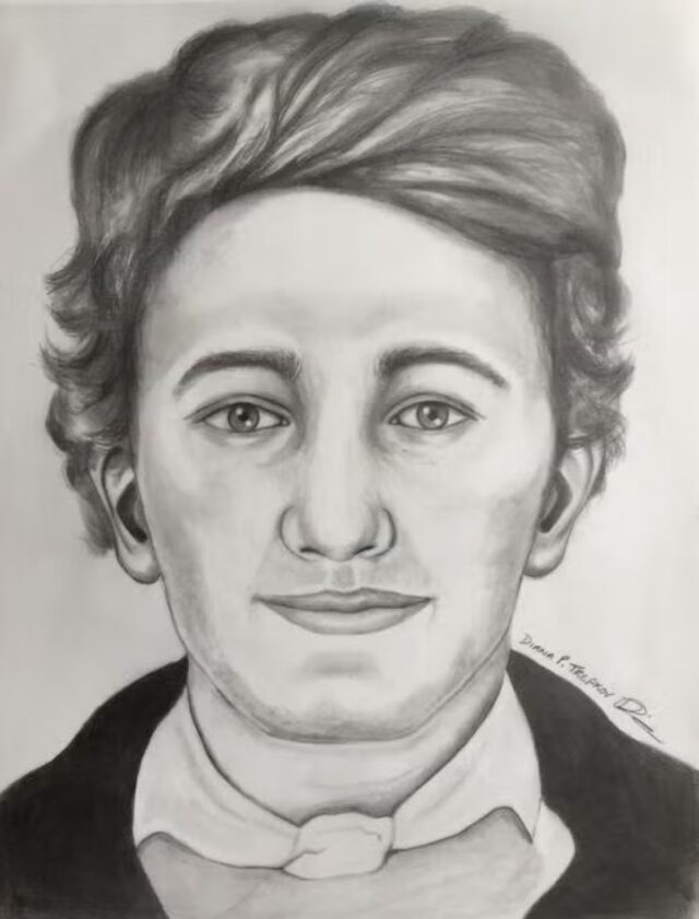 2D forensic facial reconstruction of David Young, Boy 1st Class from the HMS Erebus, who died at Erebus Bay.