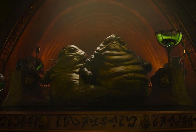 two enormously fat wormlike creatures
