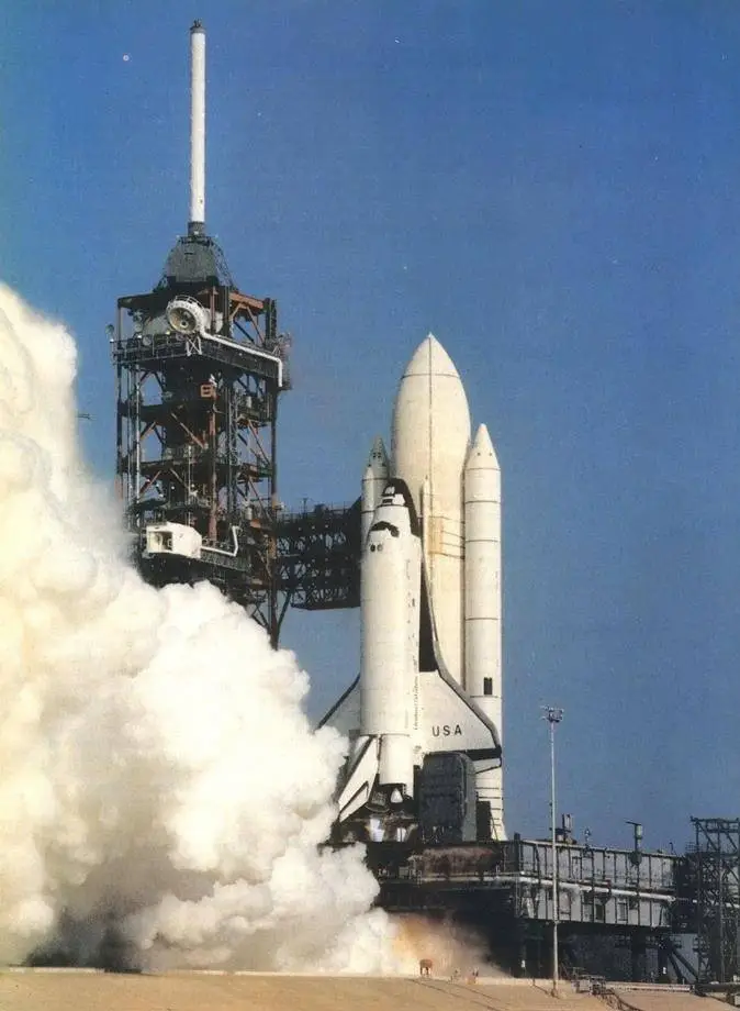 Photograph of Columbia during FRF test