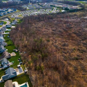 Aerial picture of subdivision next to proposed data center location