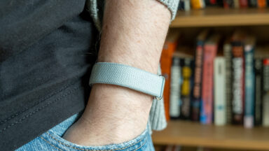 Fitbit Air hand in pocket