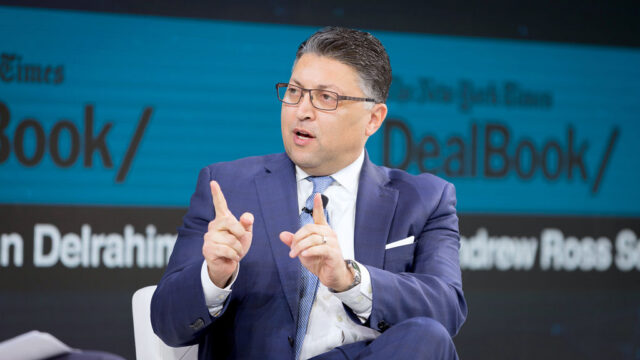 Makan Delrahim speaks onstage on November 6, 2019.