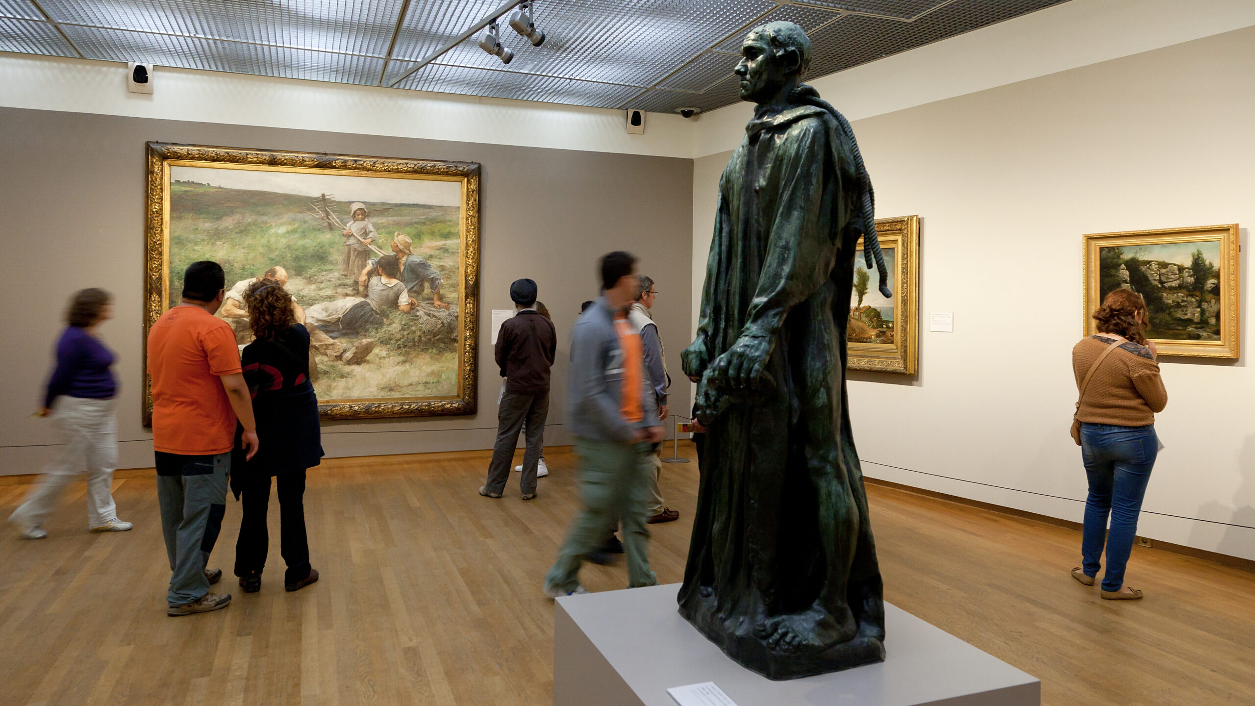 Visitors at the Van Gogh Museum in Amsterdam.