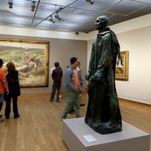 Visitors at the Van Gogh Museum in Amsterdam.