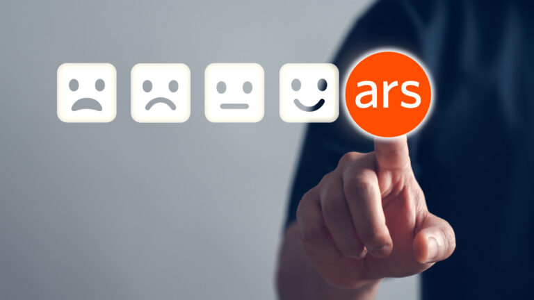 Image of a person selecting "Ars"