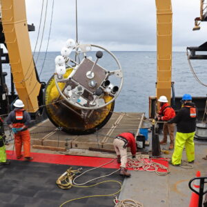 NOAA crew retrieving buoy