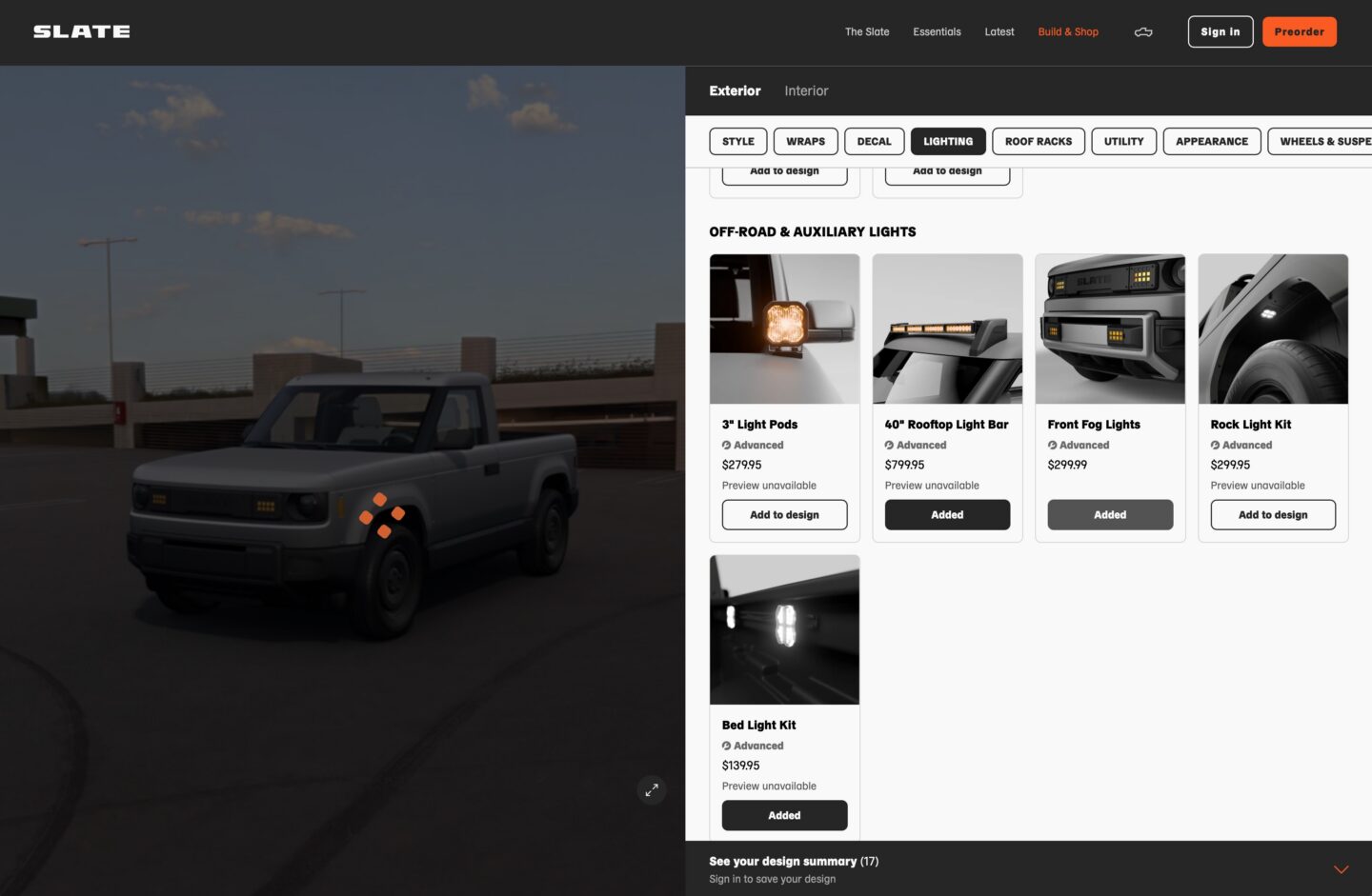 Slate Screenshots Here are five ways you could build a Slate EV, from $25,000 to $37,000 ...