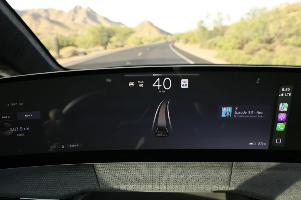 Lucid Gravity main instrument display