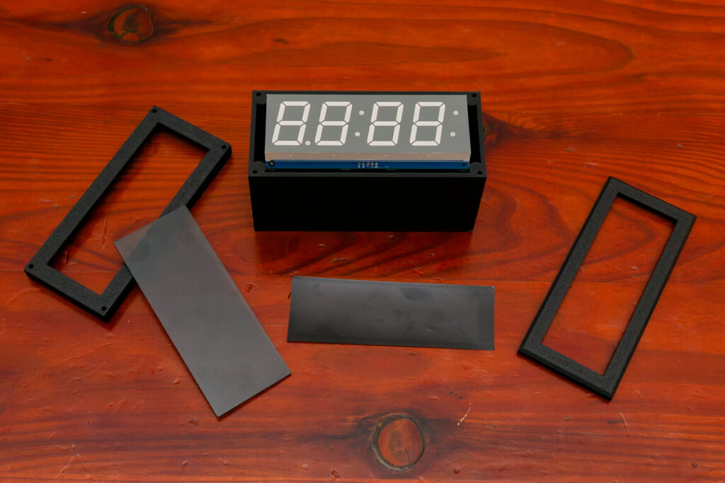 Photograph of the clock's disassembled components