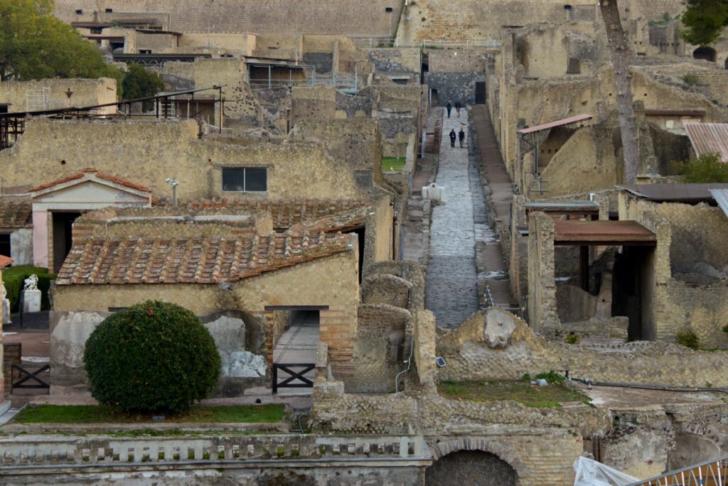 A view of the archaeological site Herculaneum
