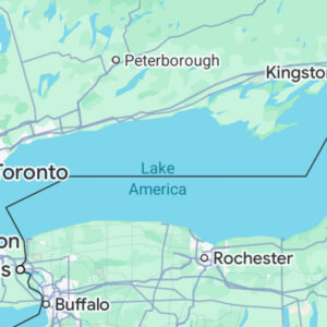 Lake America in Google Maps