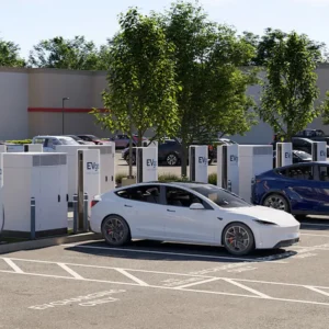 EVgo starts building Tesla Superchargers under license