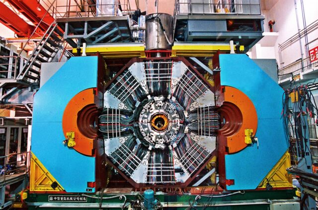 The Beijing Spectrometer III has provided evidence for glueballs, which are made almost entirely of force-carrying particles.